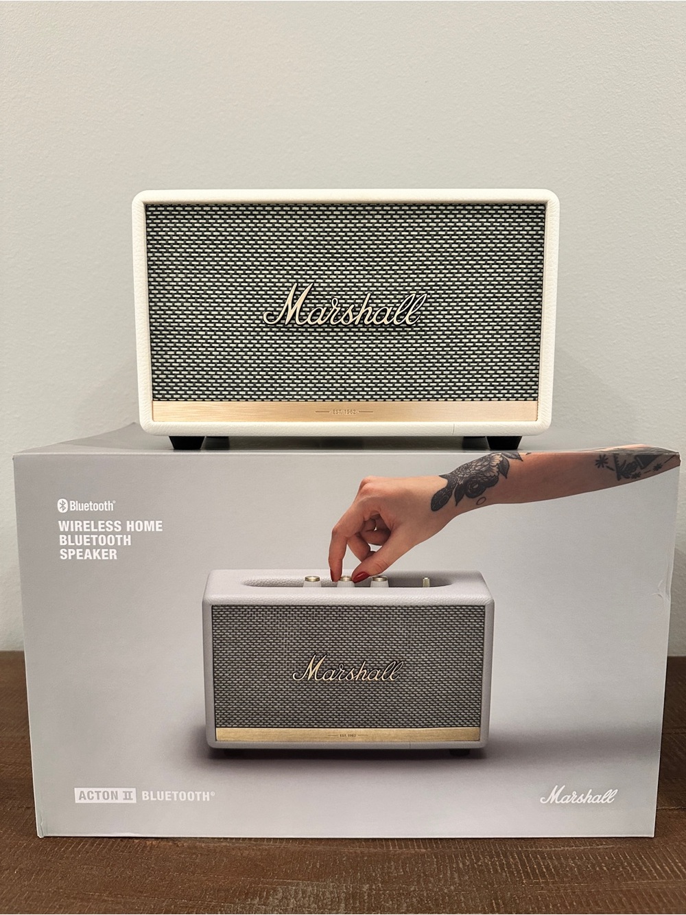 Marshall Action II Wireless Home Bluetooth Speaker — cream